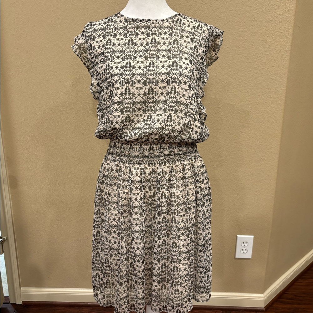 Mossimo Supply Co Black and White Dress with Geometric Design
